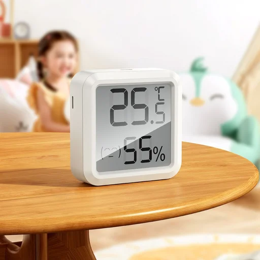 HOCO elektronikus óra hő- és páratartalom-mérővel HX40 fehér - 6