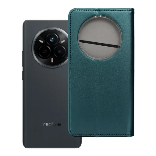 Smart Magneto flipové puzdro na Realme 14 Pro tmavozelené puzdro - 9