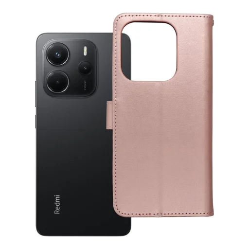 MEZZO flipové puzdro Xiaomi Redmi Note 14 4G (GLOBAL - 164,84mm x 78,15mm x 8,16mm) snový lapač ružovo-zlaté puzdro - 5