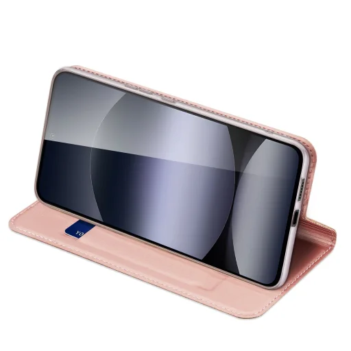  Xiaomi Redmi Note 14 4G (163,25mm) rózsaszín DUX DUCIS pénztárca tok SKIN PRO - 3