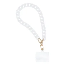 PANAMA Telefon csuklópánt, Telefon függő / zsinór hossza 40cm (20cm a hurokban) / csuklóra - fehér