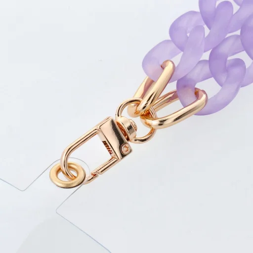 PANAMA telefontartó pánt, telefontartó medál / zsinór hossza 40 cm (a hurokban 20 cm) / csuklóra - lila - 3