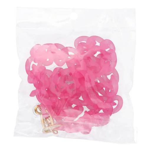 PANAMA LONG telefontartó zsinór, Telefon medál / zsinór hossza 80cm (40cm a hurkon belül) / nyakba akasztható - rózsaszín - 3