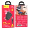 HOCO slim fali töltő USB A + USB-C csatlakozóval, valamint USB-C - Lightning kábellel PD QC3.0 3A 20W N38 fekete thumbnail