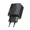 HOCO töltő 2 x Type C + 2 x USB A PD QC3.0 3A 20W N55 fekete thumbnail