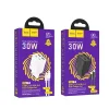 HOCO töltő 2 x Type C + 2 x USB A + Type C kábel Lightningre PD QC3.0 3A 30W N56 fekete thumbnail