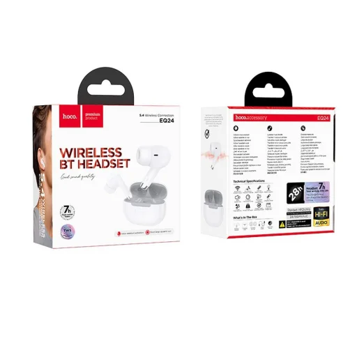 HOCO vezeték nélküli fülhallgató bluetooth TWS EQ24 fehér csillag - 3