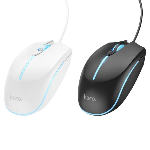 HOCO vezetékes gamer USB A számítógépes egér 2400 dpi GM37 fehér - 3