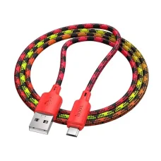Hoco USB A-Micro USB kábel 2,4A 1 m színátmenetes piros