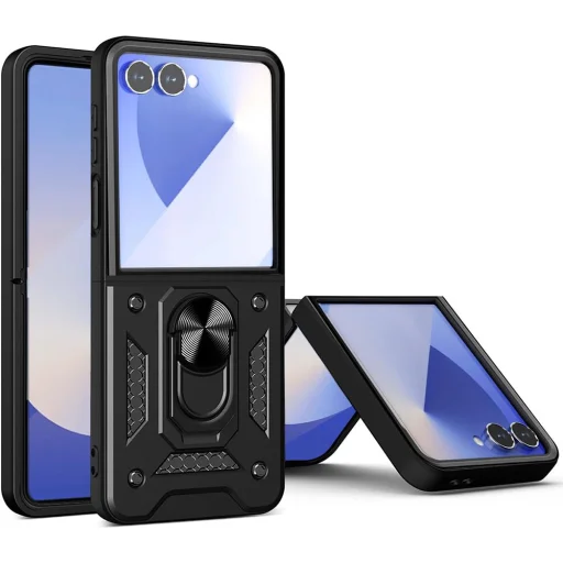  Samsung Galaxy Z Flip7 Techsuit CamShield sorozat Fekete tok - 1