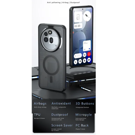 Techsuit - PureFrost MagSafe tok - Nothing Phone (3a) Pro - Matt Fekete - 2