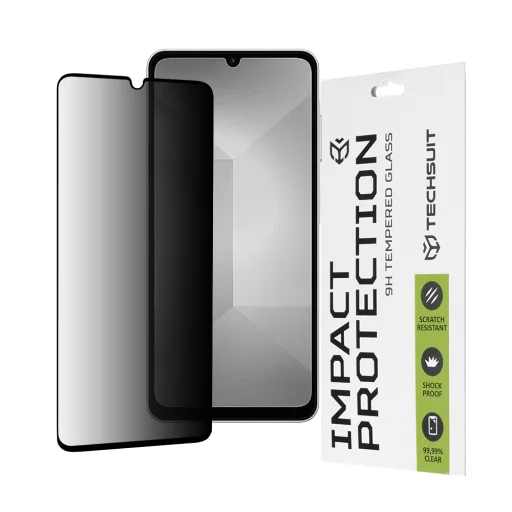 Techsuit - 111D Privacy Full Glue képernyővédő - Samsung Galaxy A07 4G - Fekete. üvegfólia - 1