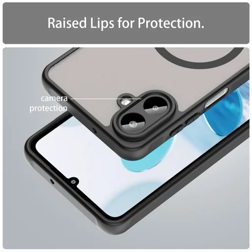 Samsung Galaxy A07 4G Techsuit - HaloFrost II MagSafe - Fekete tok - 4