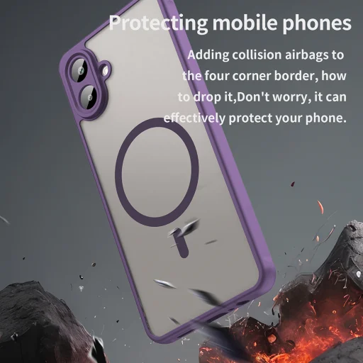 Samsung Galaxy A07 4G - Techsuit HaloFrost II MagSafe - Lila tok - 3