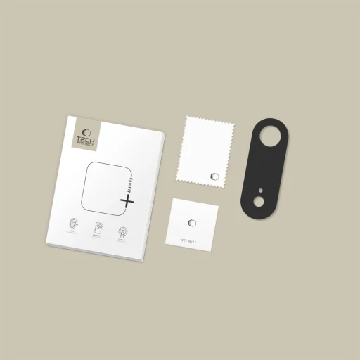  iPhone 17 Air fekete Tech-Protect Camalloy Fit+ kameravédő, üvegfólia - 3