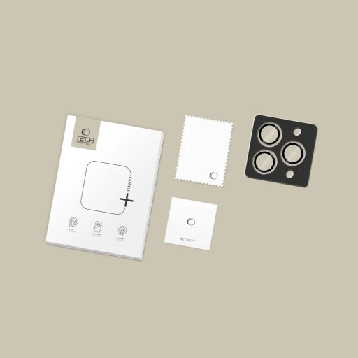  iPhone 14 Pro / Max / 15 Pro / Max / 16 Pro / Max / 17 Pro / Max Tech-Protect Camring Fit+ átlátszó üvegfólia - 4