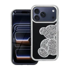 Teddy Bear tok iPhone 17 Pro Max / 18 Pro Max készülékhez, ezüst