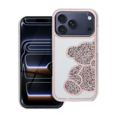 Teddy Bear tok iPhone 17 Pro / 18 Pro készülékhez, rózsaszín