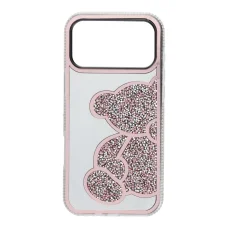  iPhone 17 Pro Max rózsaszín TEDDY BEAR tok