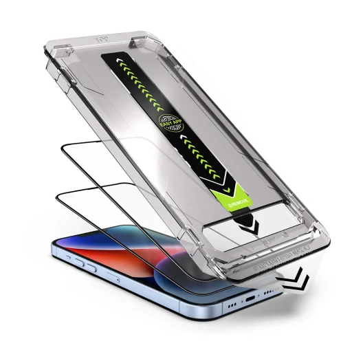 Techsuit - TitanGlass Teljes Fedezet (2 darab) - iPhone 15 Pro - Fekete üvegfólia - 3