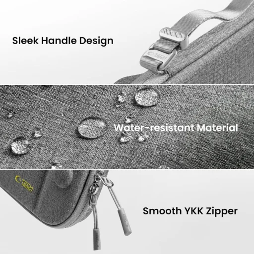 Tech-protect Slim Pouch Nintendo Switch 2 Sötétszürke tok - 8