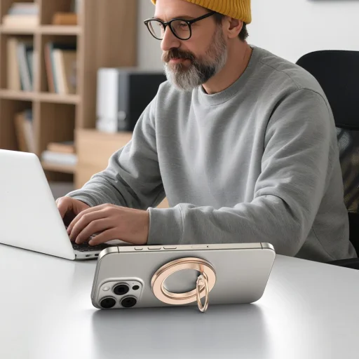 Tech-protect Mmr600 Mágneses Magsafe Telefon Gyűrű Szatén Arany - 4