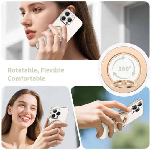 Tech-protect Mmr600 Mágneses Magsafe Telefon Gyűrű Szatén Arany - 5