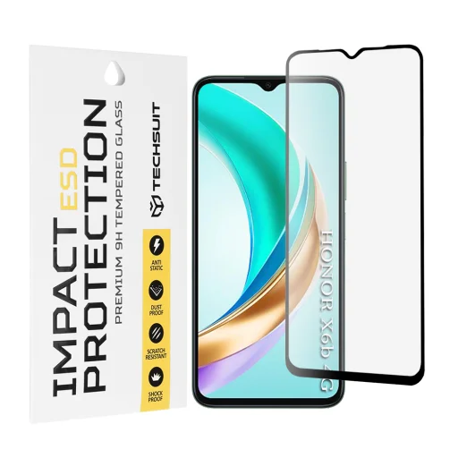 Techsuit - ESD Üveg - Honor X6b - Fekete. üvegfólia - 1