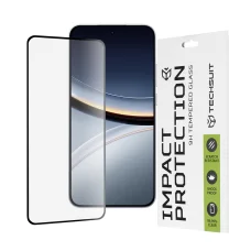 Xiaomi Poco F7 - Fekete Teljes Fedésű / Teljes Ragasztó Üvegfólia - Techsuit - 111D üvegfólia