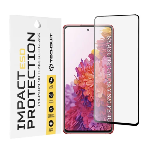 Techsuit - ESD Üvegvédő - Samsung Galaxy S20 FE / S20 FE 5G - Fekete - 1