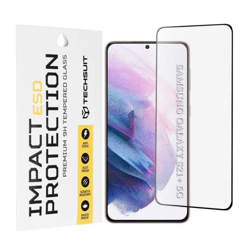 Samsung Galaxy S21 Plus 5G - Techsuit - ESD üveg - fekete - 1