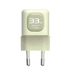 Havit - Fali töltő (UC230 EU) - Type-C, USB, 33W - Zöld