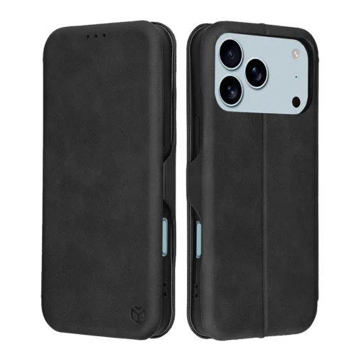  iPhone 17 Pro Fekete Biztonsági pénztárca Plus Techsuit tok - 1