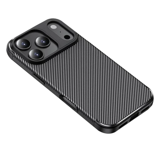  iPhone 17 Pro Fekete Techsuit CarbonFiber tok - 1