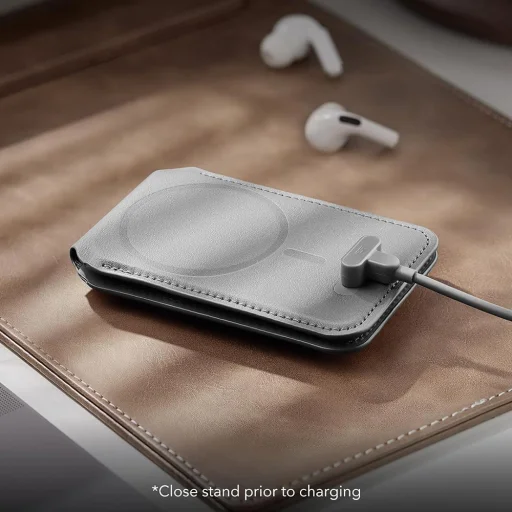 ESR - Asztali tartó HaloLock Findmy Pénztárca - Műbőr Pénztárca Állvány - Természetes Titán - 8