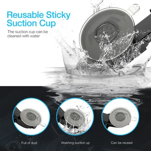 Autós telefontartó vezeték nélküli töltéssel - Techsuit Premium (CAPD032) - műszerfalra, szélvédőre, légbeömlőre, 10W - fekete. - 6