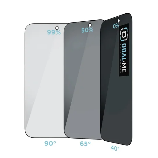  Apple iPhone 17/17 Pro fekete OBAL:ME Privacy 5D Üvegfólia - 2