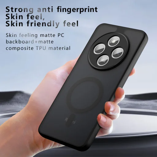 Xiaomi Redmi 14C - Techsuit PureFrost MagSafe - Matt Fekete tok - 4