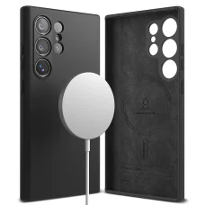 Ringke - Szilikon Mágneses MagSafe - Samsung Galaxy S24 Ultra - Fekete tok