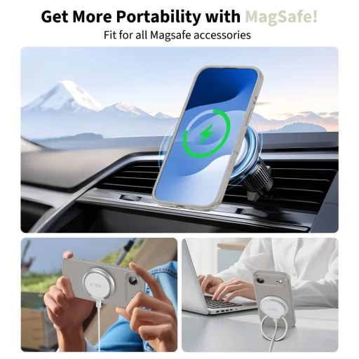  iPhone 17 Air Kőszürke Tech-protect Szilikon Magsafe tok - 3