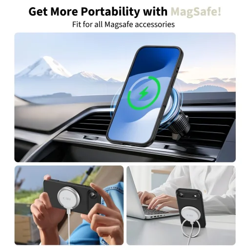  iPhone 17 Air fekete Tech-protect Silicone Magsafe tok - 3