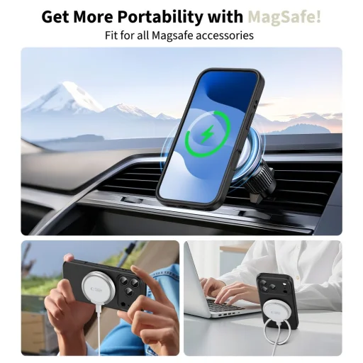  iPhone 17 Pro Max Fekete Tech-protect Szilikon Magsafe tok - 3