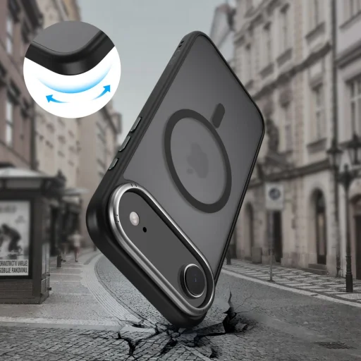  iPhone 17 Air Matt Fekete/gunmetal Tech-protect Magedge Magsafe tok - 5