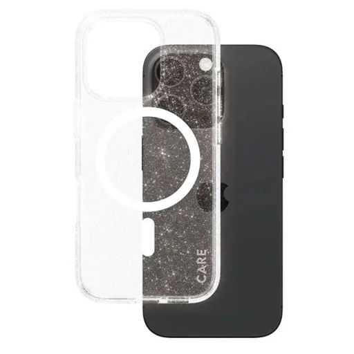 CARE by PanzerGlass Csúcskategóriás Csillagos Fény Tok iPhone 16 Pro 6.3" fehér/fehér MagSafe 1342 tok - 2