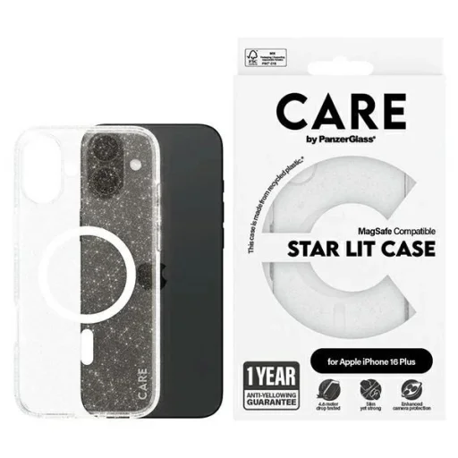 CARE by PanzerGlass Flagship Star Lit iPhone 16 Plus 6.7" fehér/fehér MagSafe 1343 tok - 1