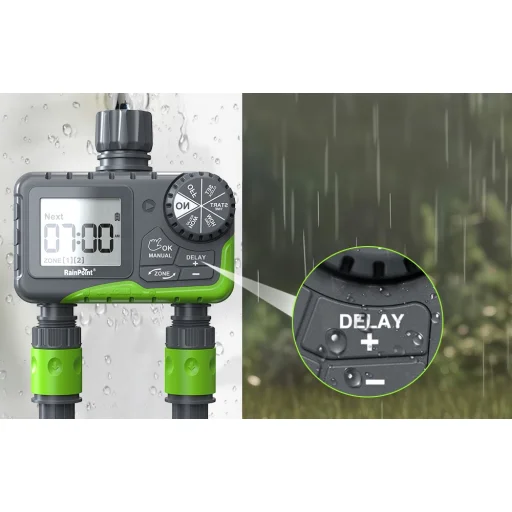 2 zónás öntözésvezérlő időzítővel Raintpoint ITV205 - 4