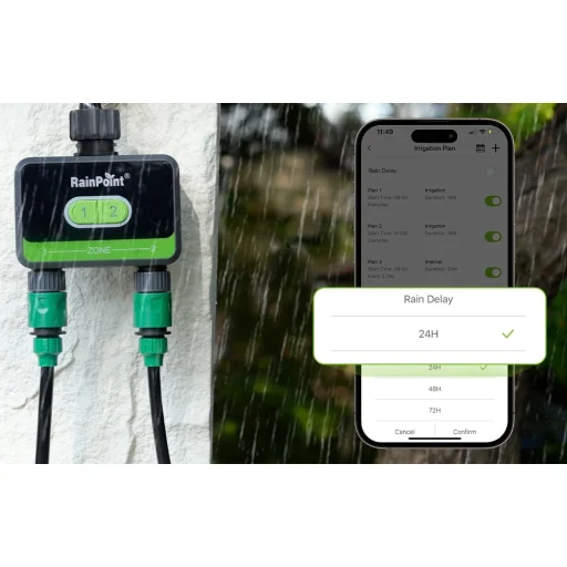 2 zónás RainPoint intelligens öntözésvezérlő alkalmazással - 9