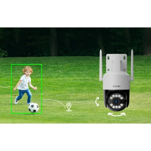 IP Kültéri Kamera ZOSI C296 WiFi Pan Tilt 8MP Duál IP66 32GB microSD kártyával - 5