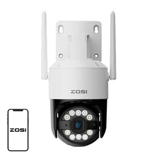 IP Kültéri Kamera ZOSI C296 WiFi Pan Tilt 8MP Duál IP66 32GB microSD kártyával - 1