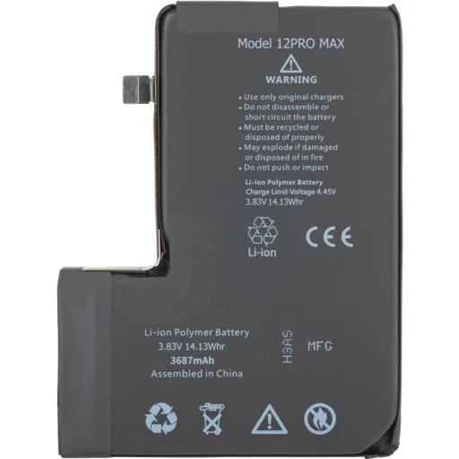 Akkumulátor Apple iPhone 12 Pro Max készülékhez, integrált BMS Flex szalaggal (nincs szükség ponthegesztésre) - 1